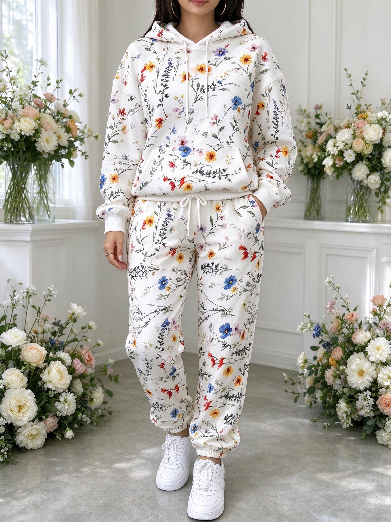 Women Wildflower Floral Hooded - огляд і ціна Joggers Pants