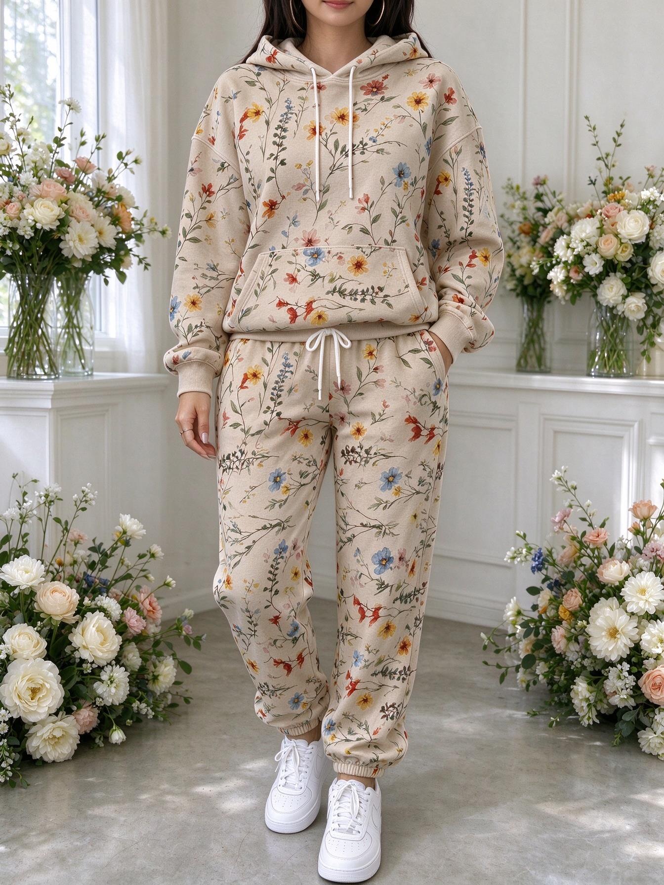 Women Wildflower Floral Hooded - огляд і ціна Joggers Pants